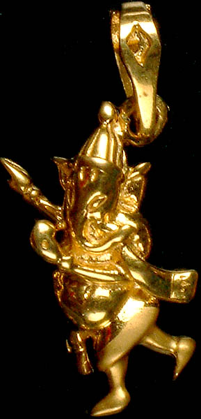 Finely Crafted Dancing Ganesha Pendant