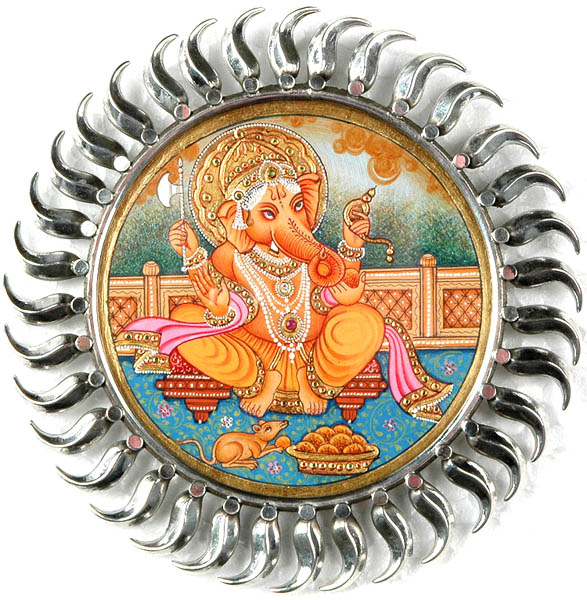 Finely Painted Lord Ganesha Pendant