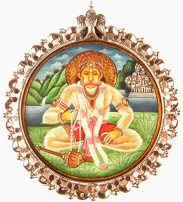 Finely Painted Lord Hanuman Pendant