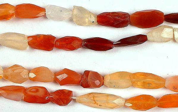 Fire Opal Faceted Tumbles
