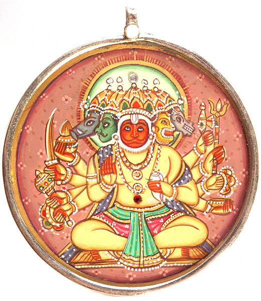 Five-headed Hanuman Pendant