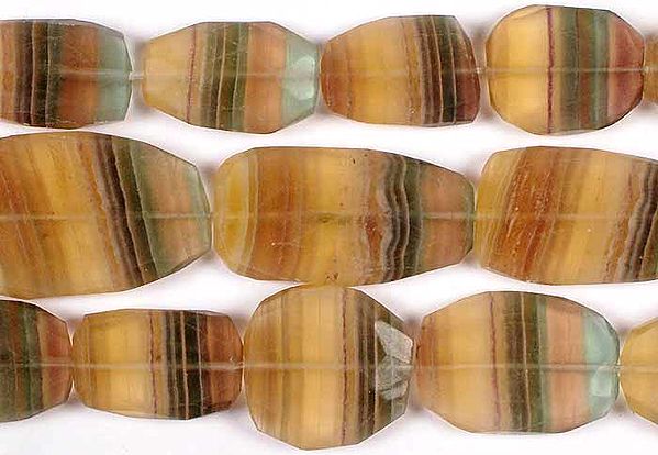 Fluorite Faceted Flat Tumbles