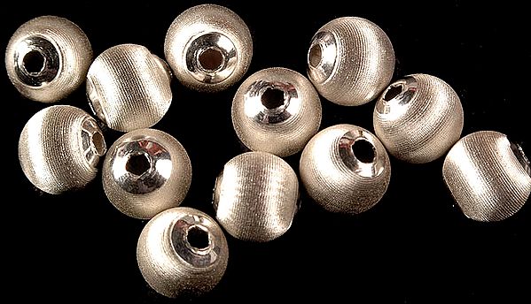 Frosted Balls of Sterling Silver (Price Per Piece)