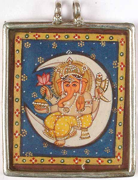 Ganesha in the Crescent Moon