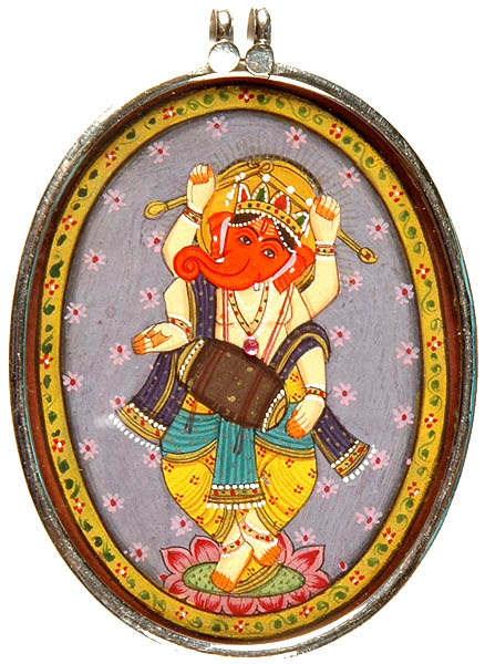 Ganesha Playing the Mridangam (Pendant)