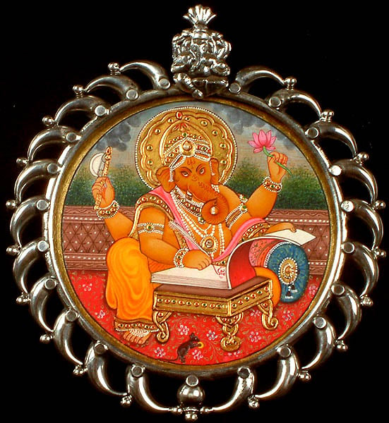 Ganesha Scripting the Mahabharata
