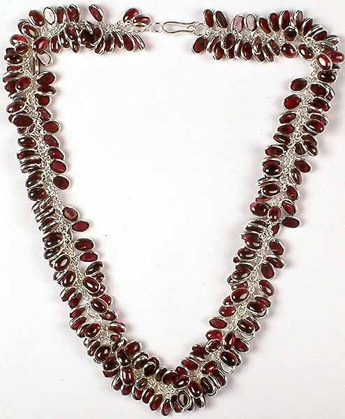 Garnet Bunch Necklace