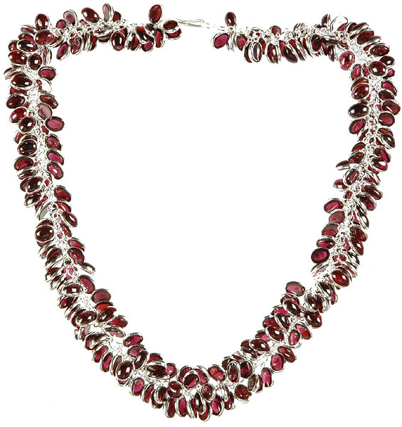 Garnet Bunch Necklace
