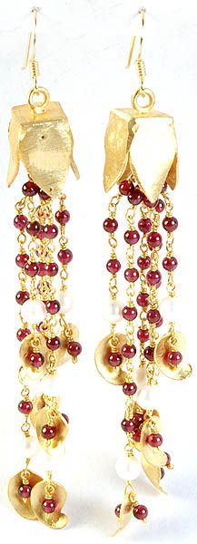 Garnet Chandeliers with Pearl