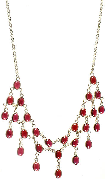 Garnet Dangling Necklace