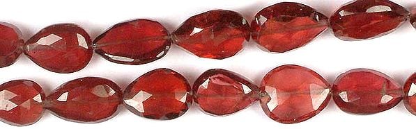 Garnet Faceted Straight Drilled Paan
