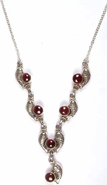 Garnet Fish Necklace
