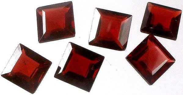 Garnet mm Size Squares (Price Per Pair)
