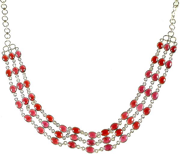 Garnet Three Layer Necklace