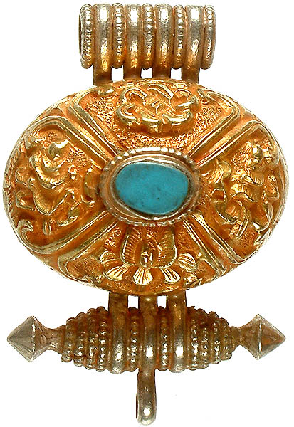 Gau Box Pendant with Auspicious Symbols (Ashtamangala)