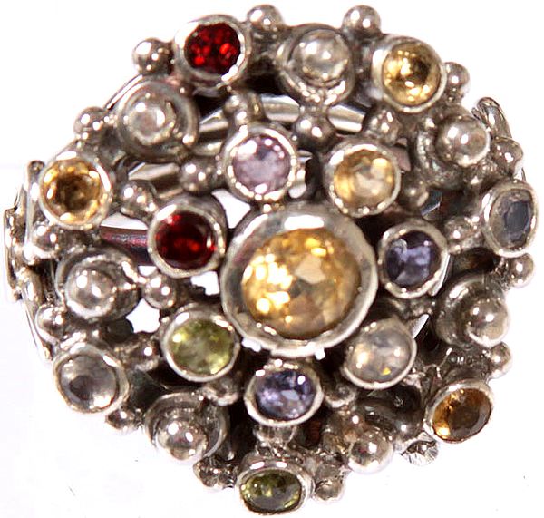 Gemstone Ring (Garnet, Citrine, Peridot, Amethyst and Iolite)