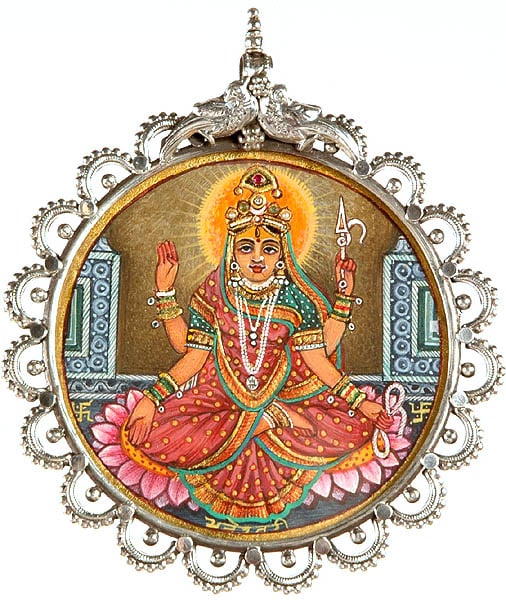 Goddess Bhuvaneshvari (Shakti of the Manifested World) Pendant