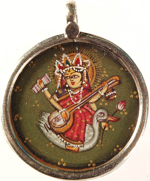 Goddess Saraswati Pendant