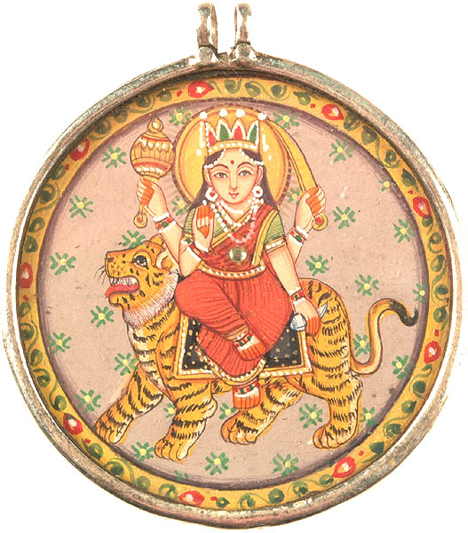 Goddess Sheran-wali Mata Pendant
