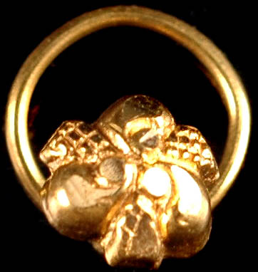 Gold Fine Nose Pin