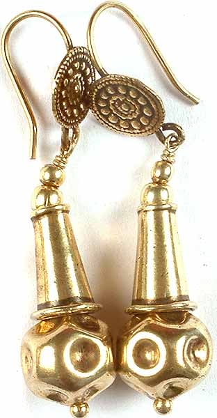 Gold Plate Earrings from Rajasthan