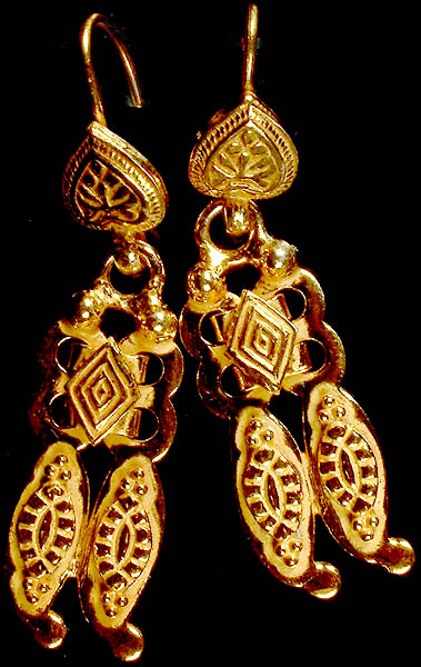 Gold Plated Earrings from Rajasthan