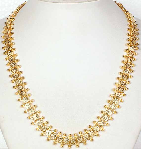 Gold Plated Necklace with Star Motifs