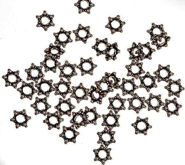 Gold Plated Star Beads<br>(Price Per Four Pieces)