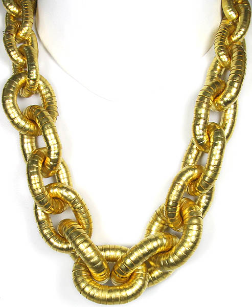 Golden Linked Chain Necklace