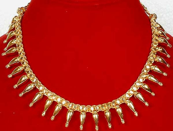 Gold-Plated Spike Necklace