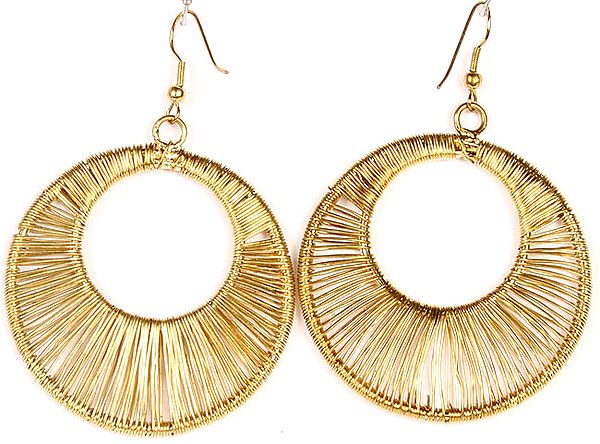 Gold-Plated Wired Hoop Earrings