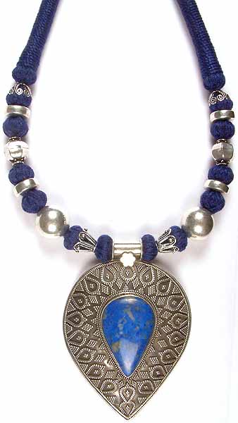 Granulated Lapis Lazuli Necklace