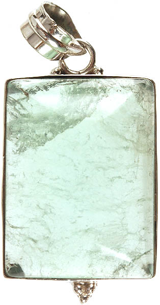 Green Fluorite Rectangle Pendant