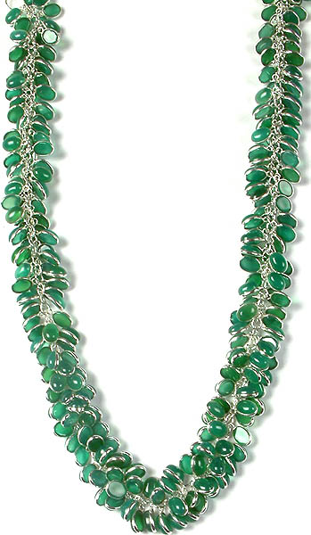 Green Onyx Bunch Necklace
