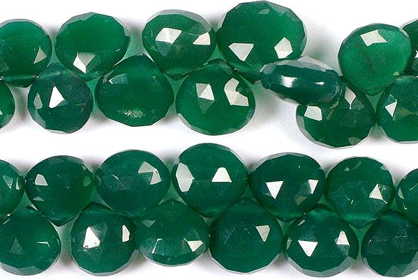 Green Onyx Faceted Briolette