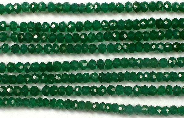 Green Onyx Faceted Rondells