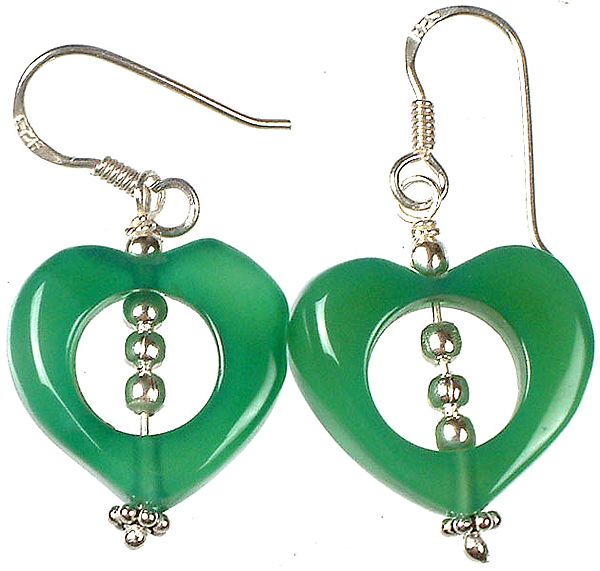 Green Onyx Valentine Earrings