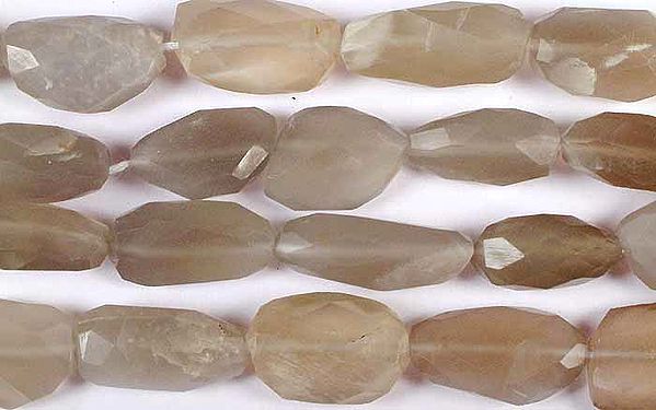 Grey Moonstone Faceted Tumbles
