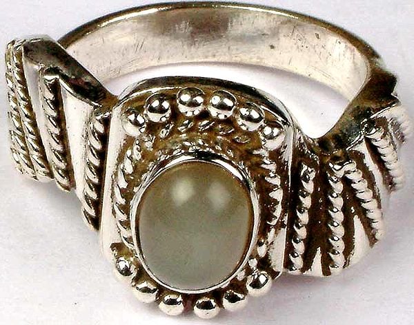 Grey Moonstone Ring