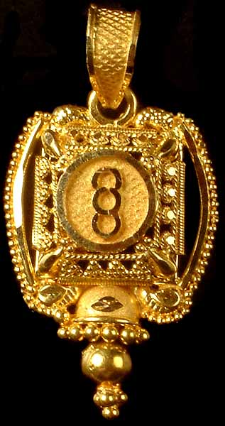 Handcrafted Golden Pendant from Rajasthan