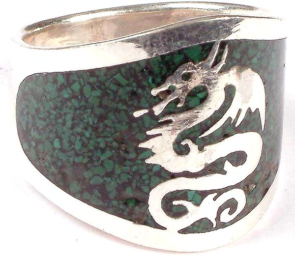 Inlay Dragon Ring