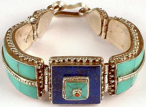 Inlay Lapis Lazuli & Turquoise Bracelet