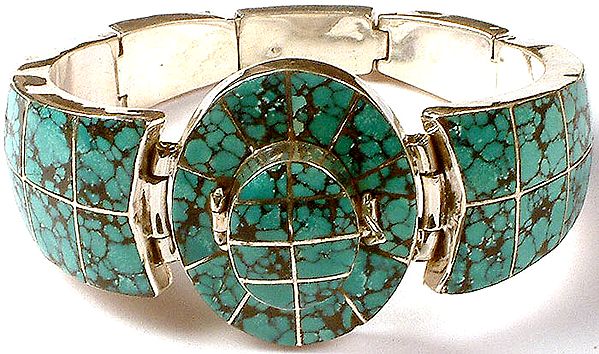 Inlay Turquoise Bracelet from Nepal