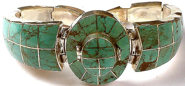 Inlay Turquoise Bracelet from Nepal