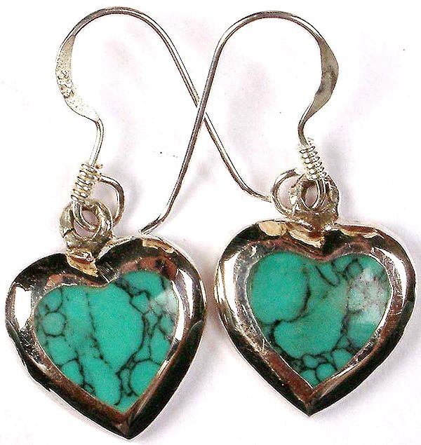 Inlay Turquoise Valentine Earrings