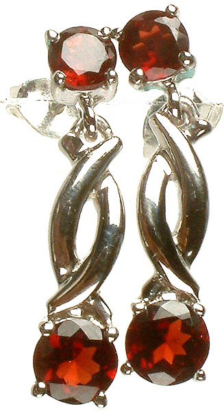 Intertwined Garnet Earrings