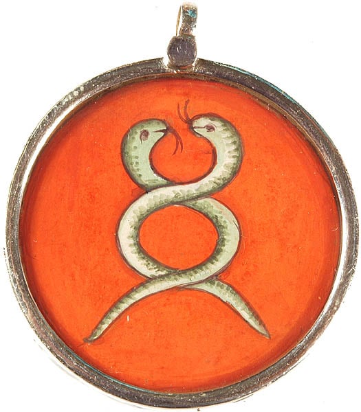 Intertwined Serpent Pair Pendant