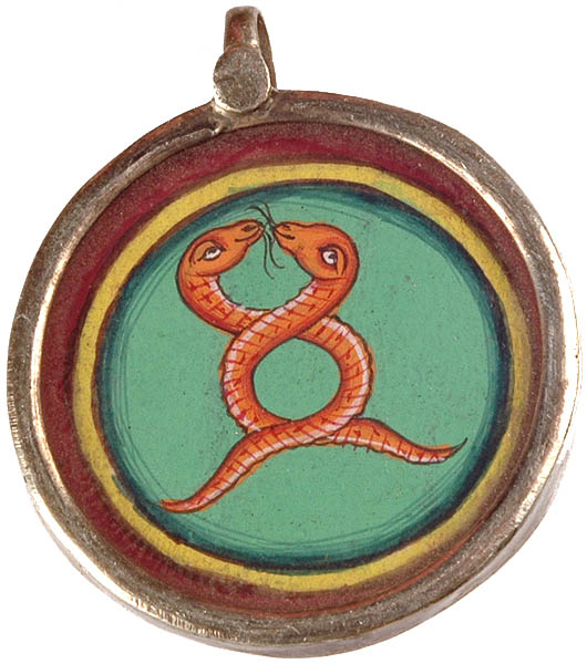 Intertwined Serpent Pair Pendant