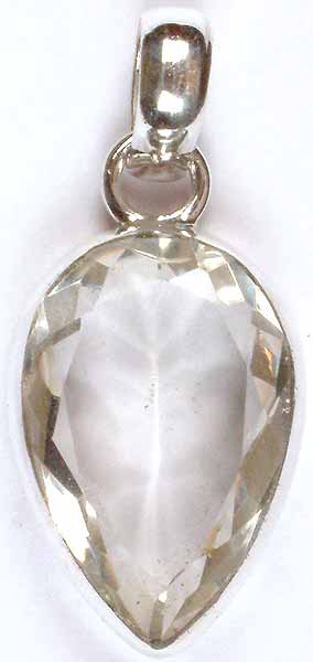 Inverted Tear Drop of Faceted Crystal
