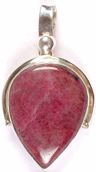Inverted Tear Drop Ruby Pendant